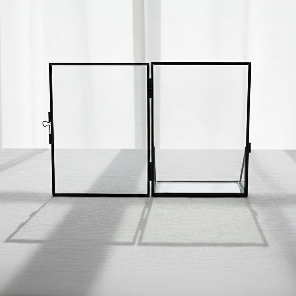 Modern Minimalist Black Metal Photo Frame - Industrial Style Rectangular Picture Holder - Image 6