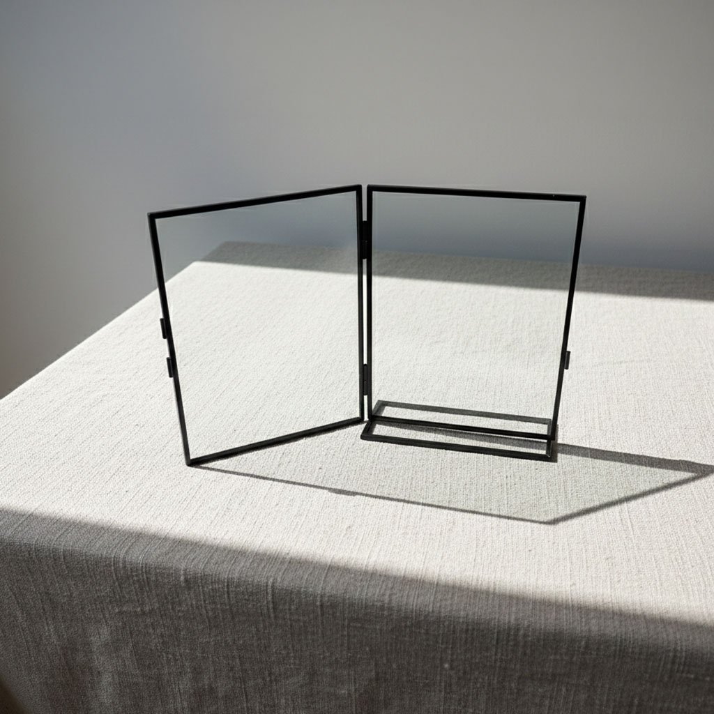 Modern Minimalist Black Metal Photo Frame - Industrial Style Rectangular Picture Holder - Image 7