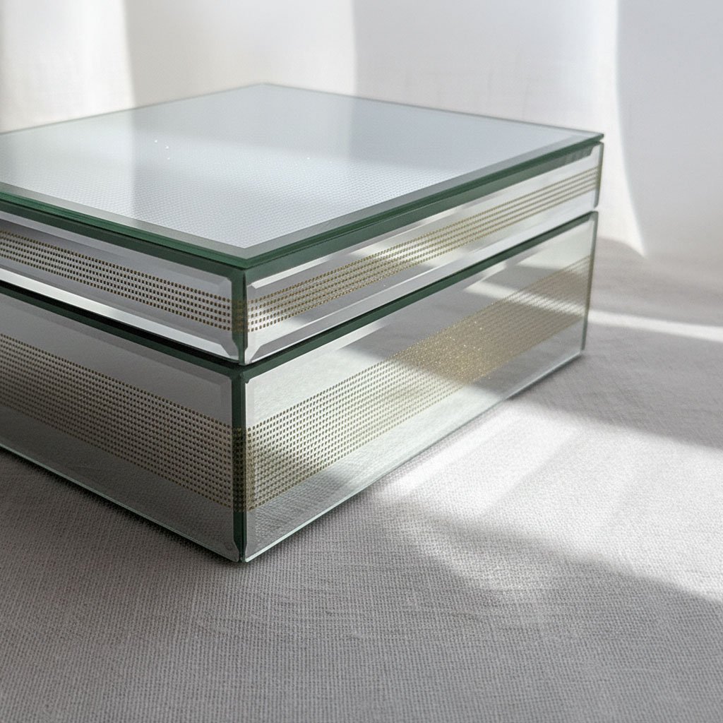 Sophisticated Mirrored Jewelry Organizer - Premium Black Flocking Interior - Image 4