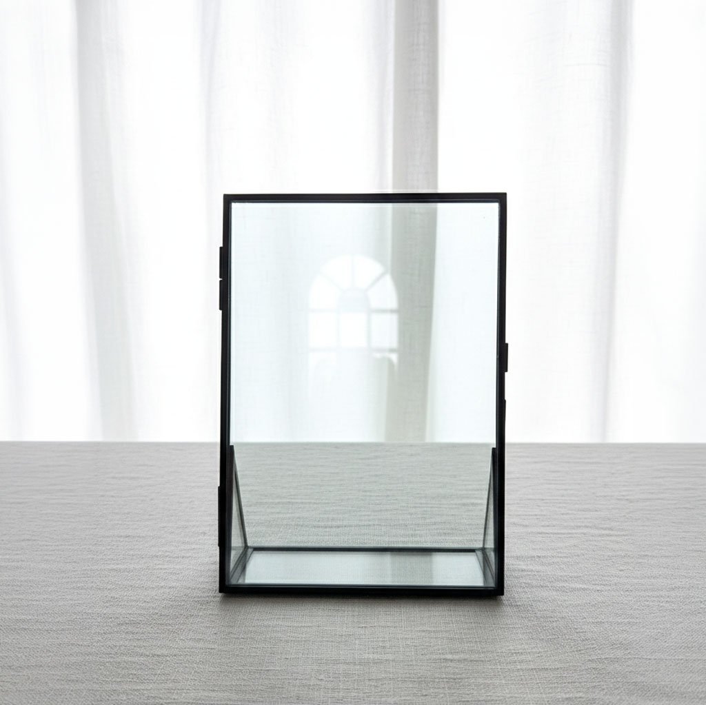 Modern Minimalist Black Metal Photo Frame - Industrial Style Rectangular Picture Holder - Image 5