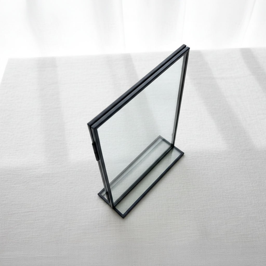 Modern Minimalist Black Metal Photo Frame - Industrial Style Rectangular Picture Holder - Image 3