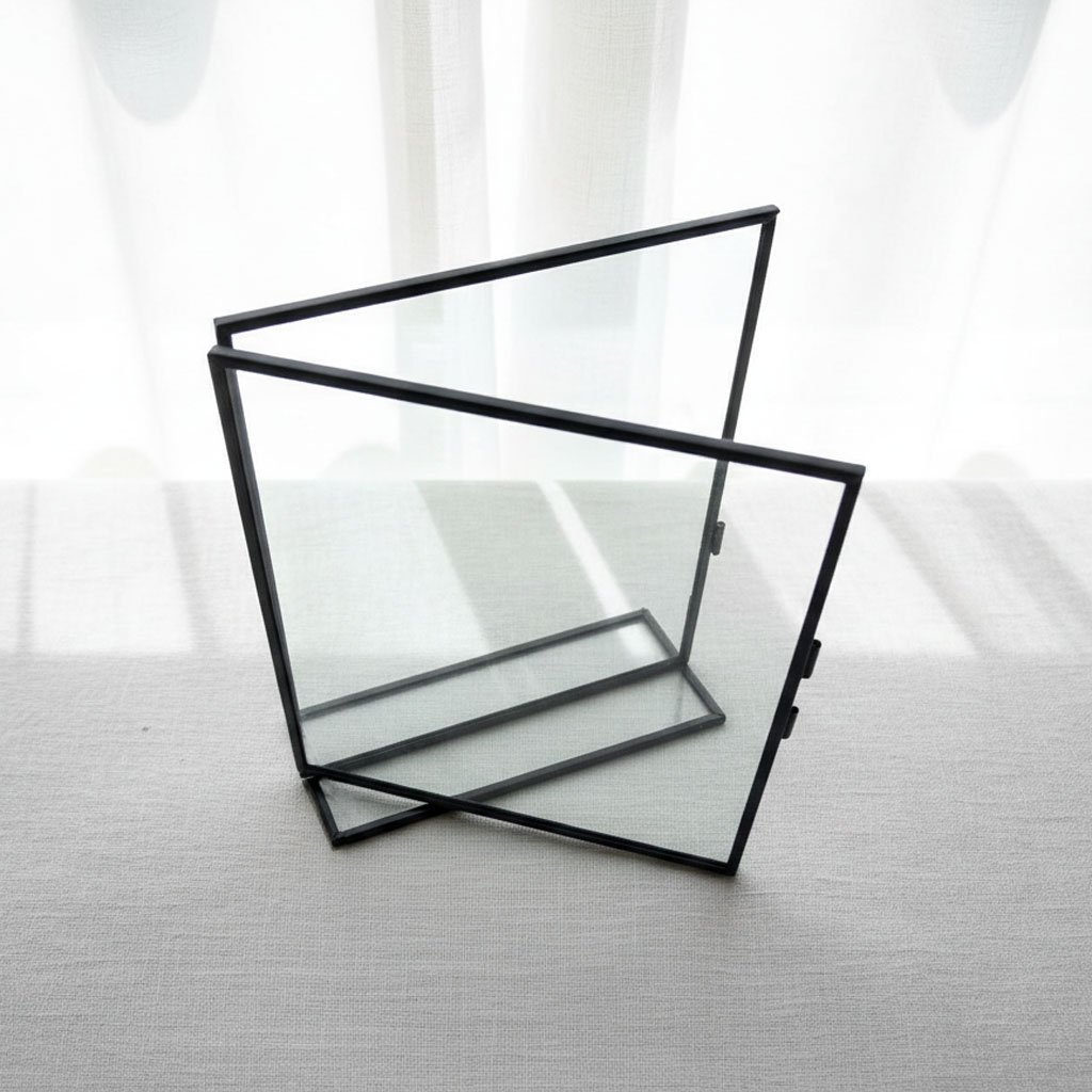 Modern Minimalist Black Metal Photo Frame - Industrial Style Rectangular Picture Holder - Image 2
