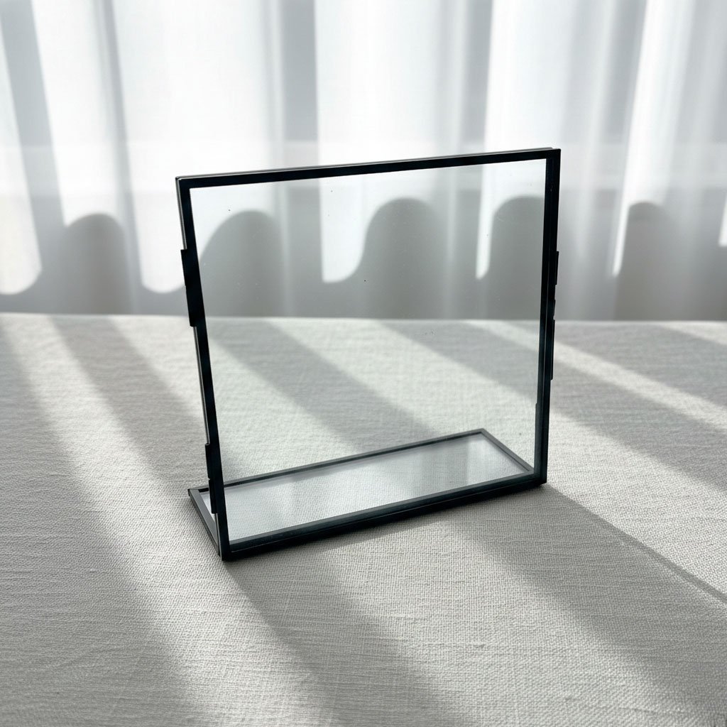 Modern Minimalist Black Metal Photo Frame - Industrial Style Rectangular Picture Holder - Image 9