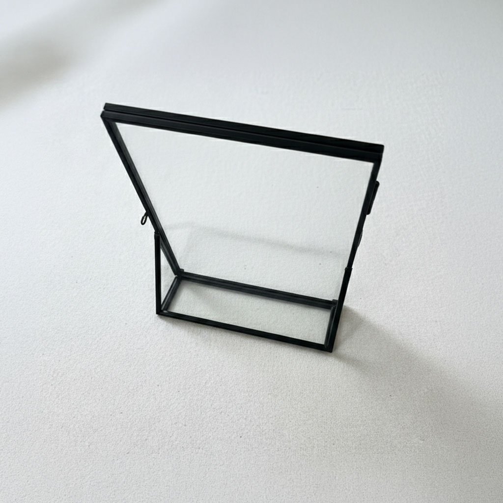 Modern Minimalist Black Metal Photo Frame - Industrial Style Rectangular Picture Holder - Image 4