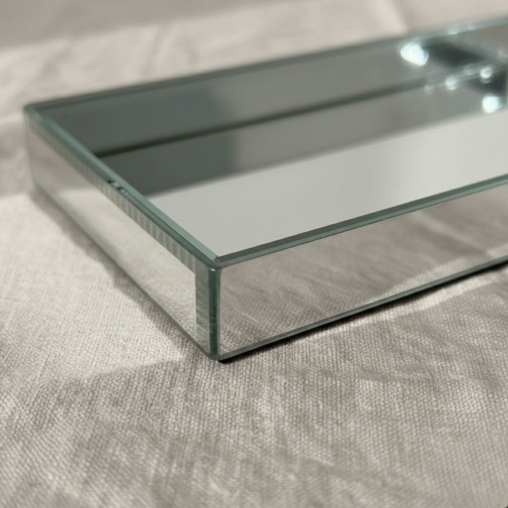 Modern Rectangular Full-Mirrored Glass Vanity Tray – Elegant Decorative Organizer for Perfume, Jewelry, and Home Decor - Image 5