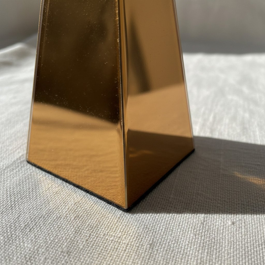 Contemporary Geometric Mirrored Glass Candle Holder Set - Luxury Pillar & Taper Stand - Image 8