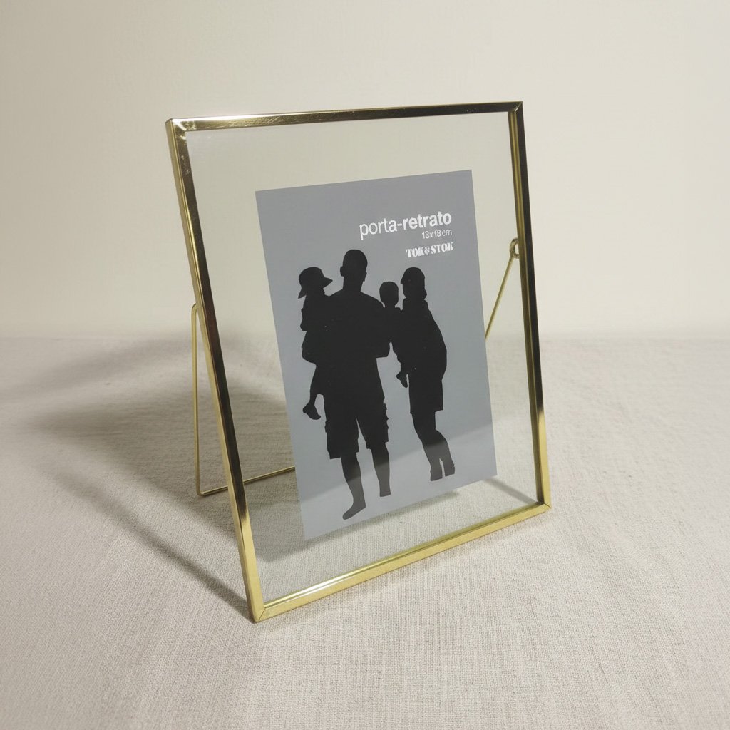 Nordic Minimalist Floating Glass Photo Frame - Electroplated Metal Set (Gold/Silver) - Image 5