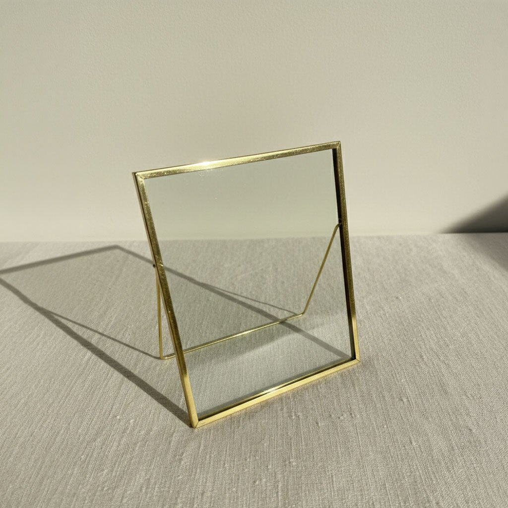 Nordic Minimalist Floating Glass Photo Frame - Electroplated Metal Set (Gold/Silver) - Image 4